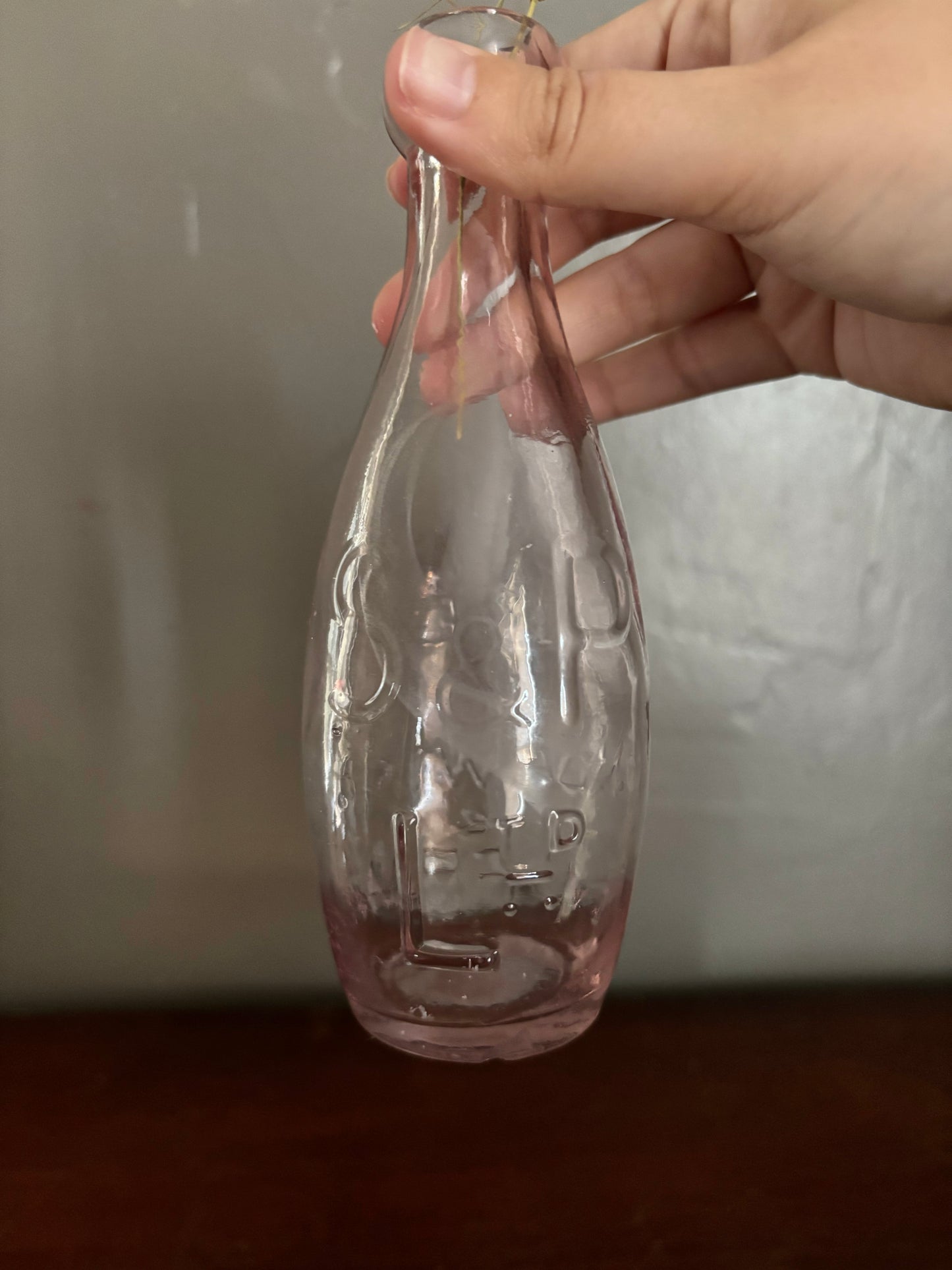 Small Vintage Pink Glass Vase