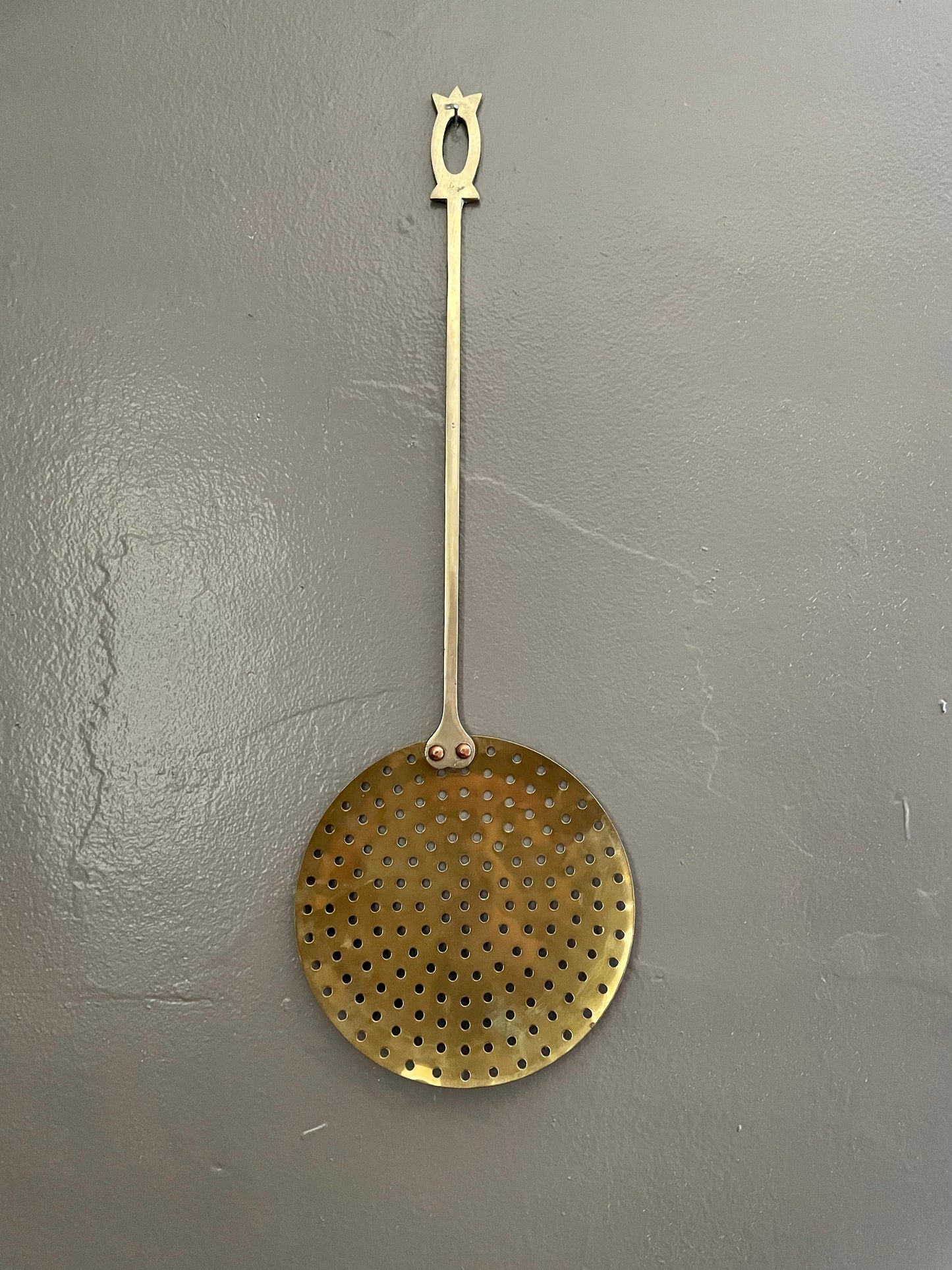 Vintage Copper Strainer Wall Decor