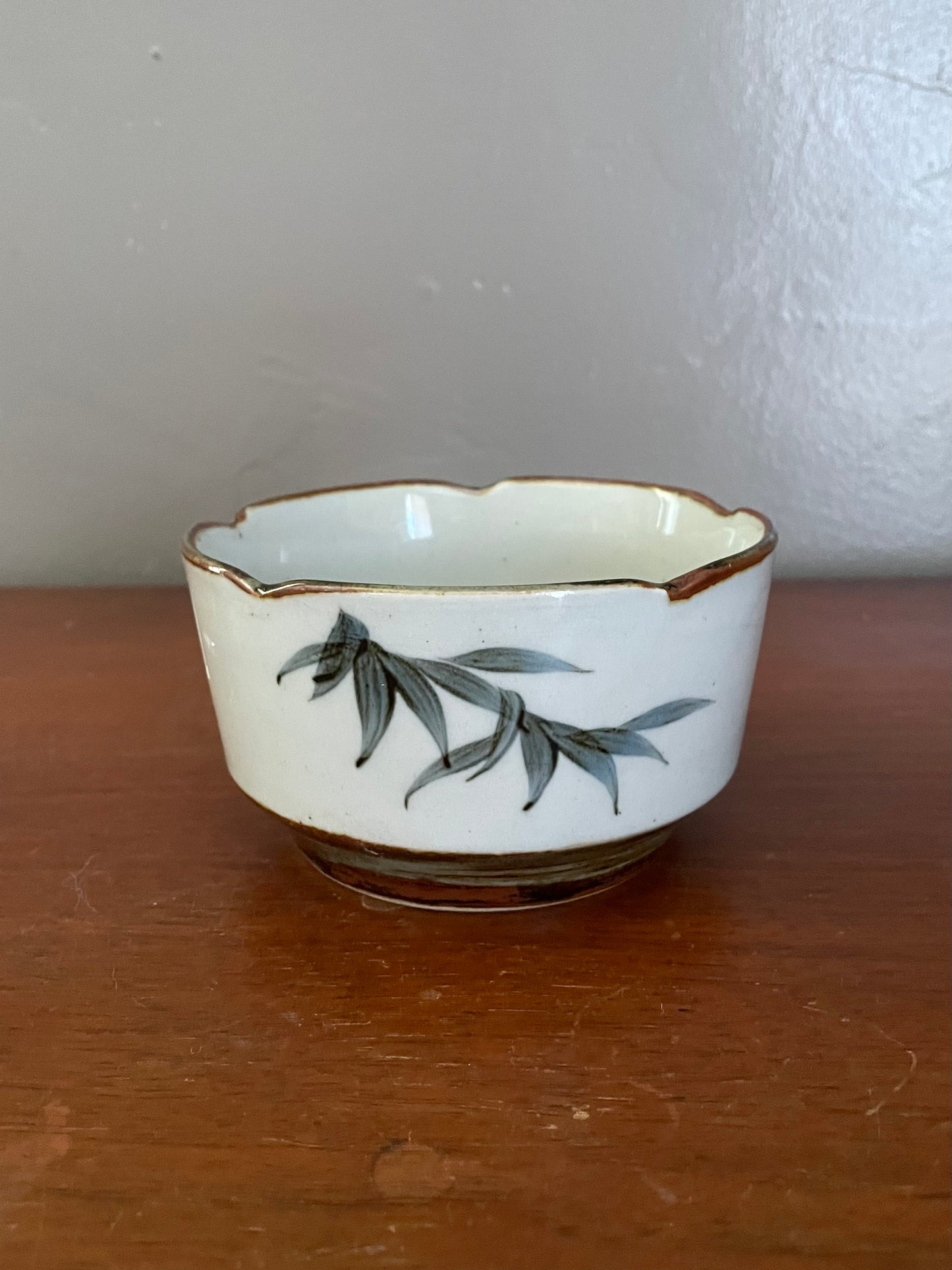 Hand Painted Asian Bamboo Bowl