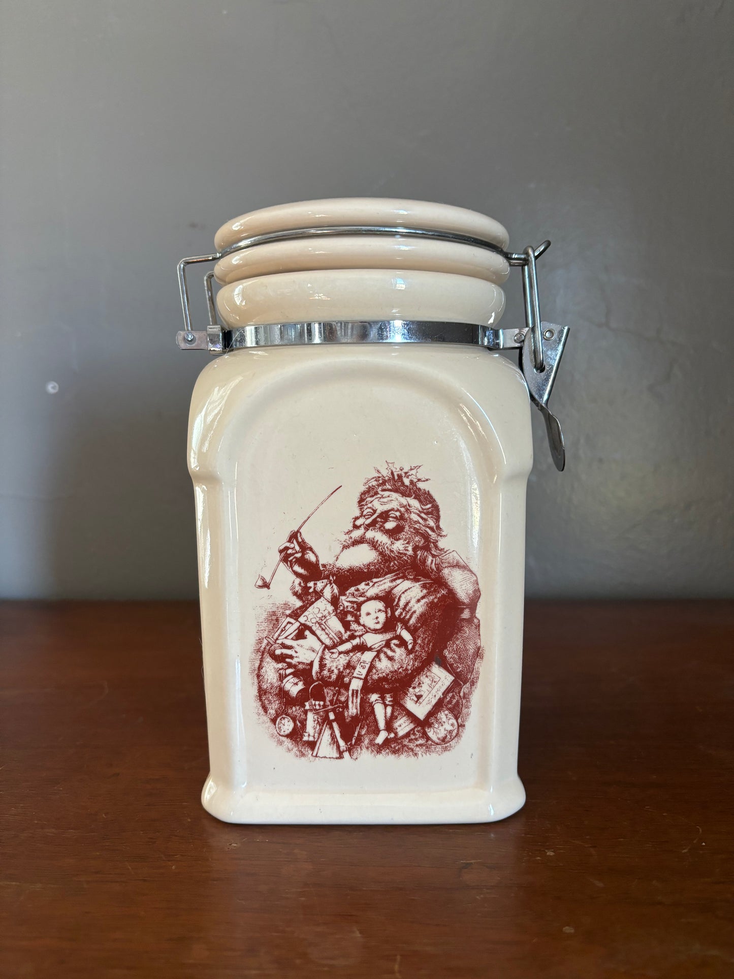 Vintage Ceramic Santa Jar