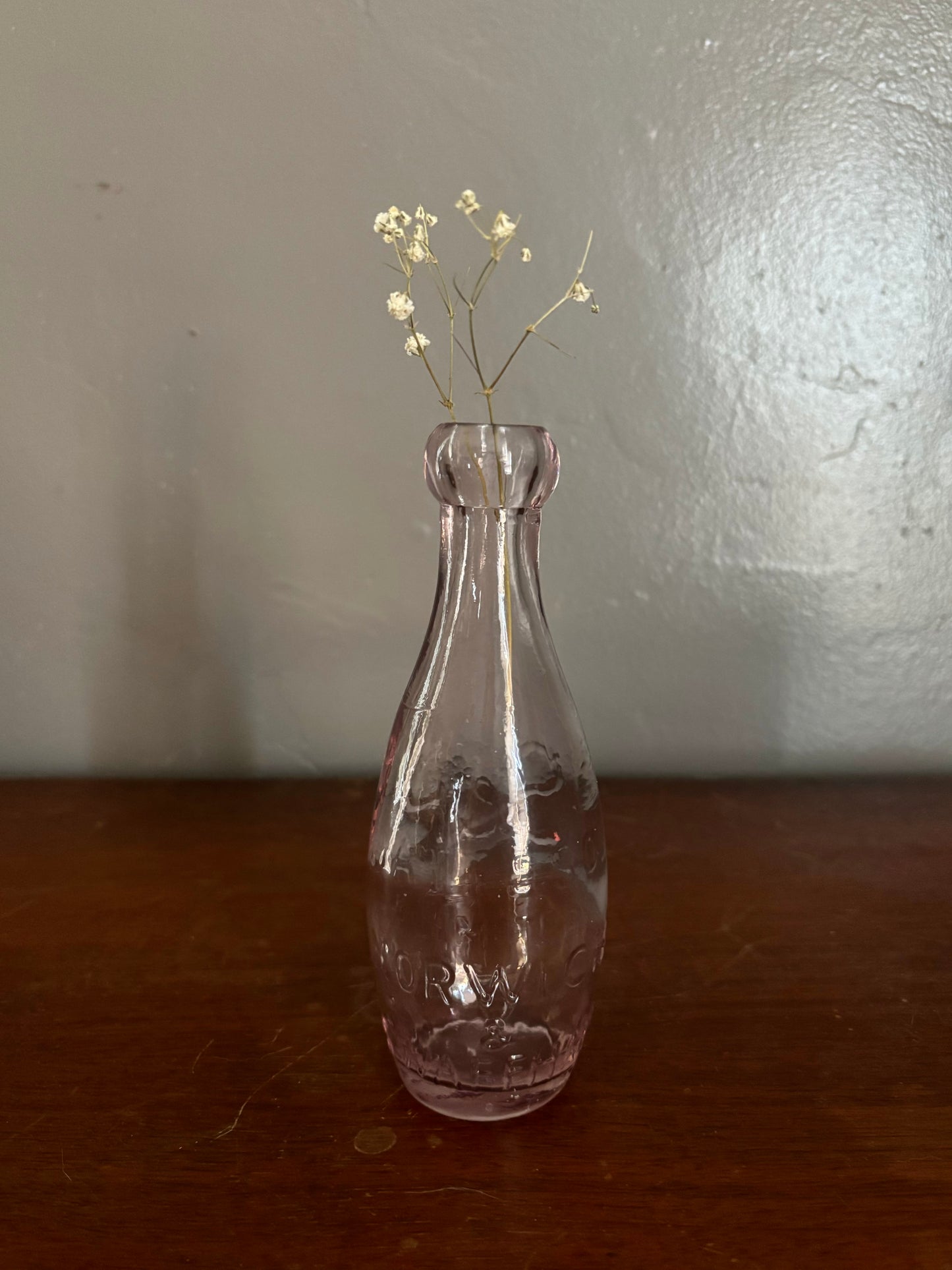 Small Vintage Pink Glass Vase