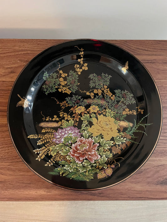 Vintage Japanese Floral Charger Plate