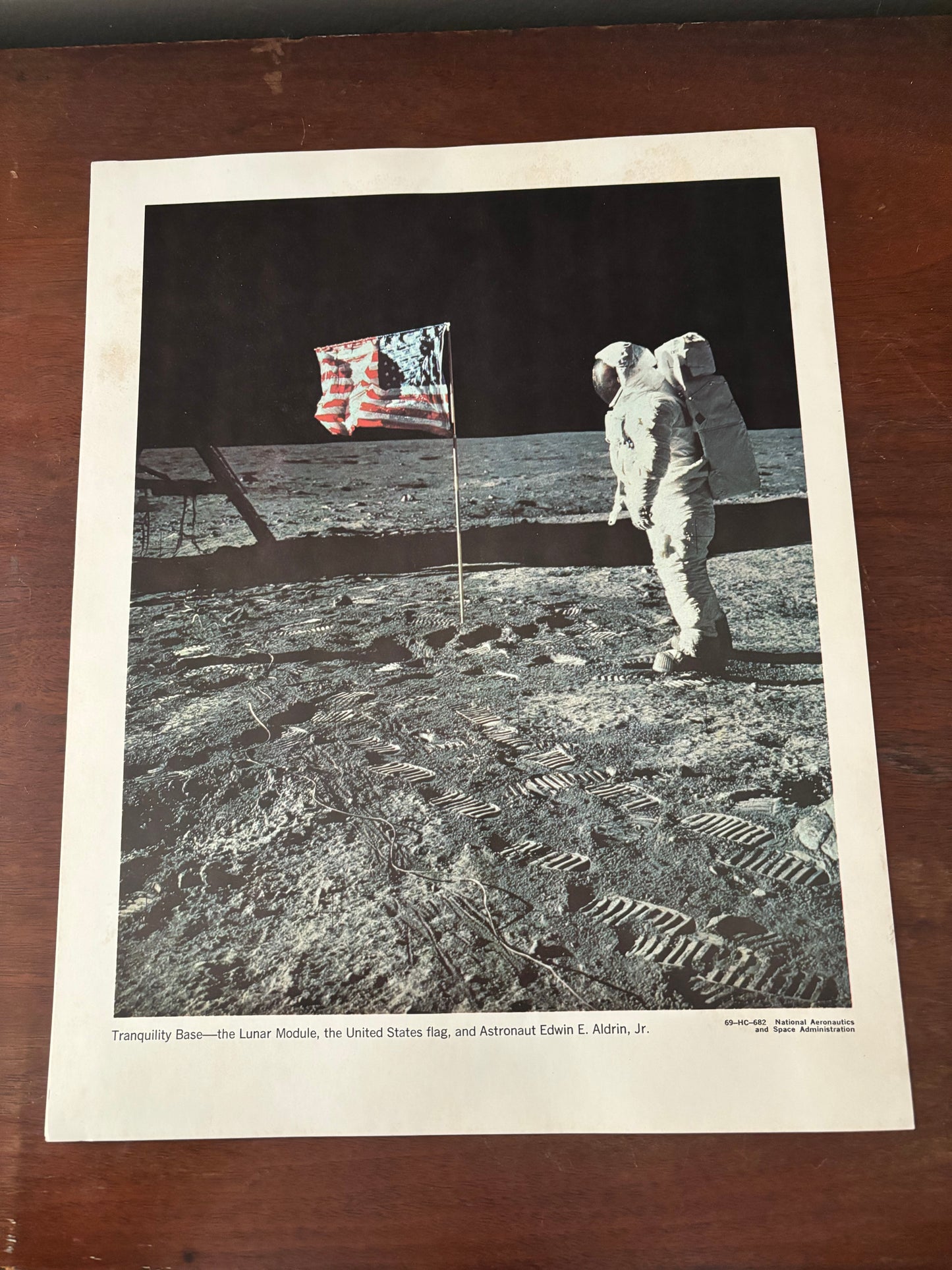 Vintage 1969 NASA Moon Landing Photo Print Set