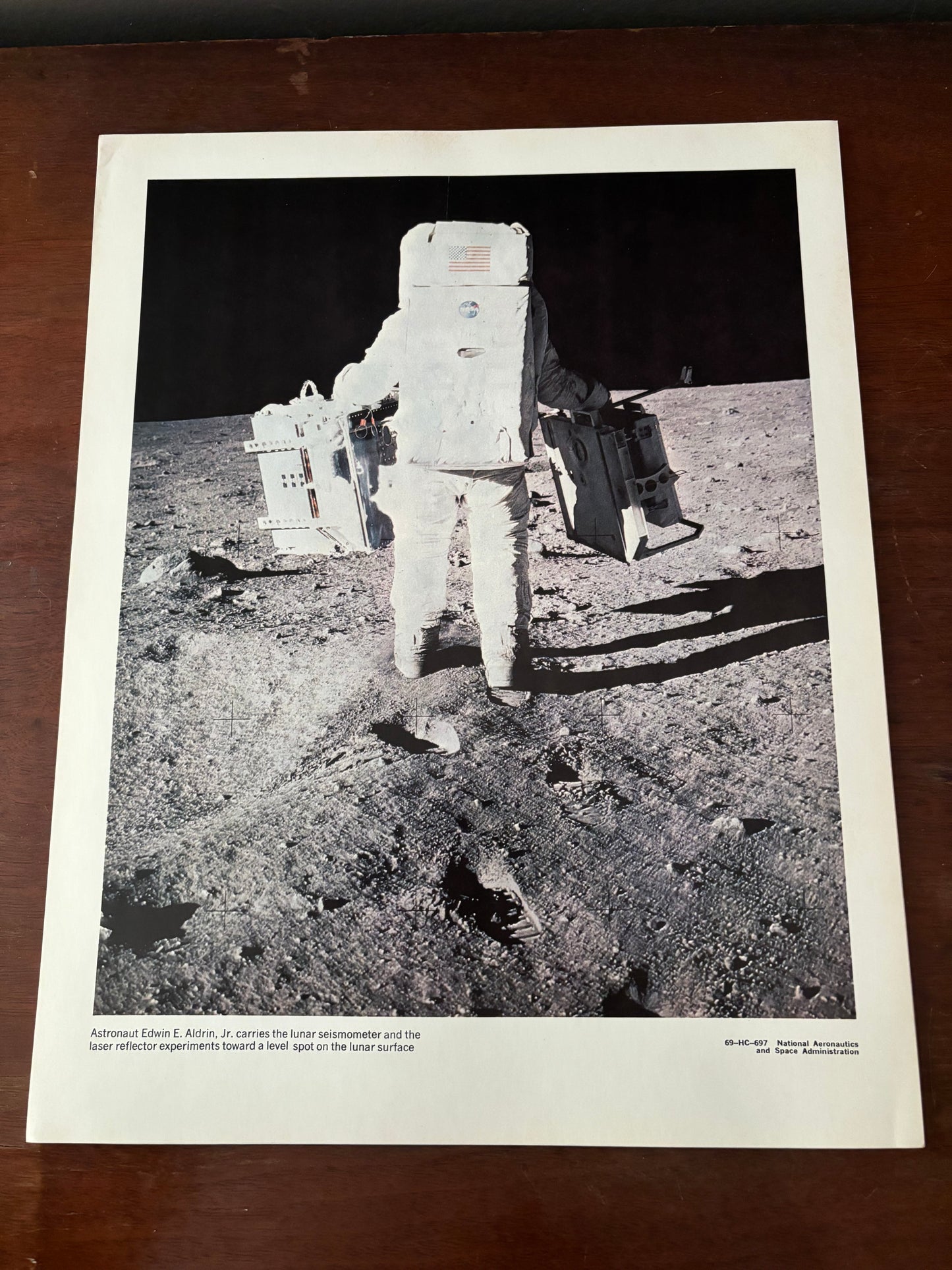 Vintage 1969 NASA Moon Landing Photo Print Set