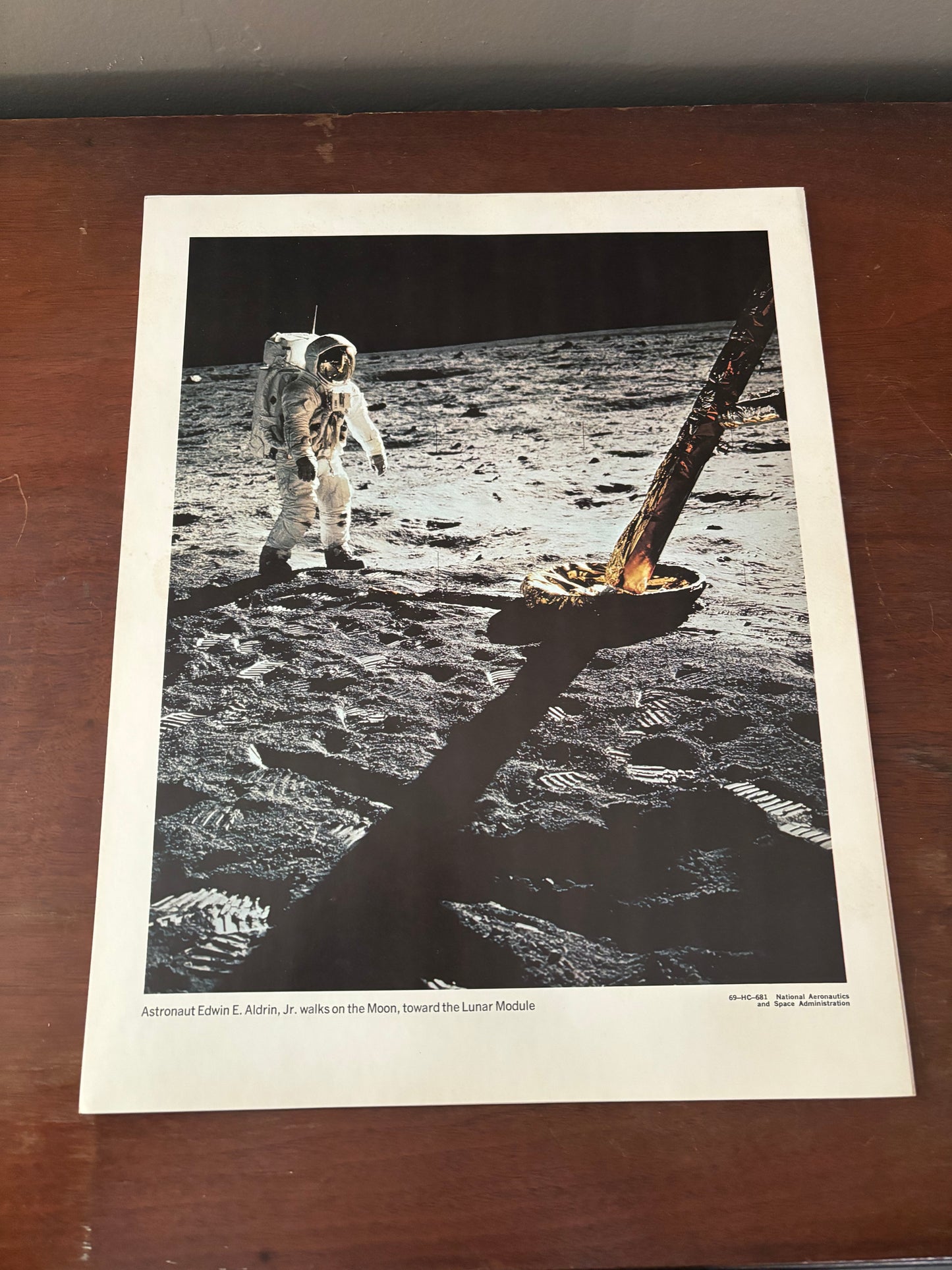 Vintage 1969 NASA Moon Landing Photo Print Set