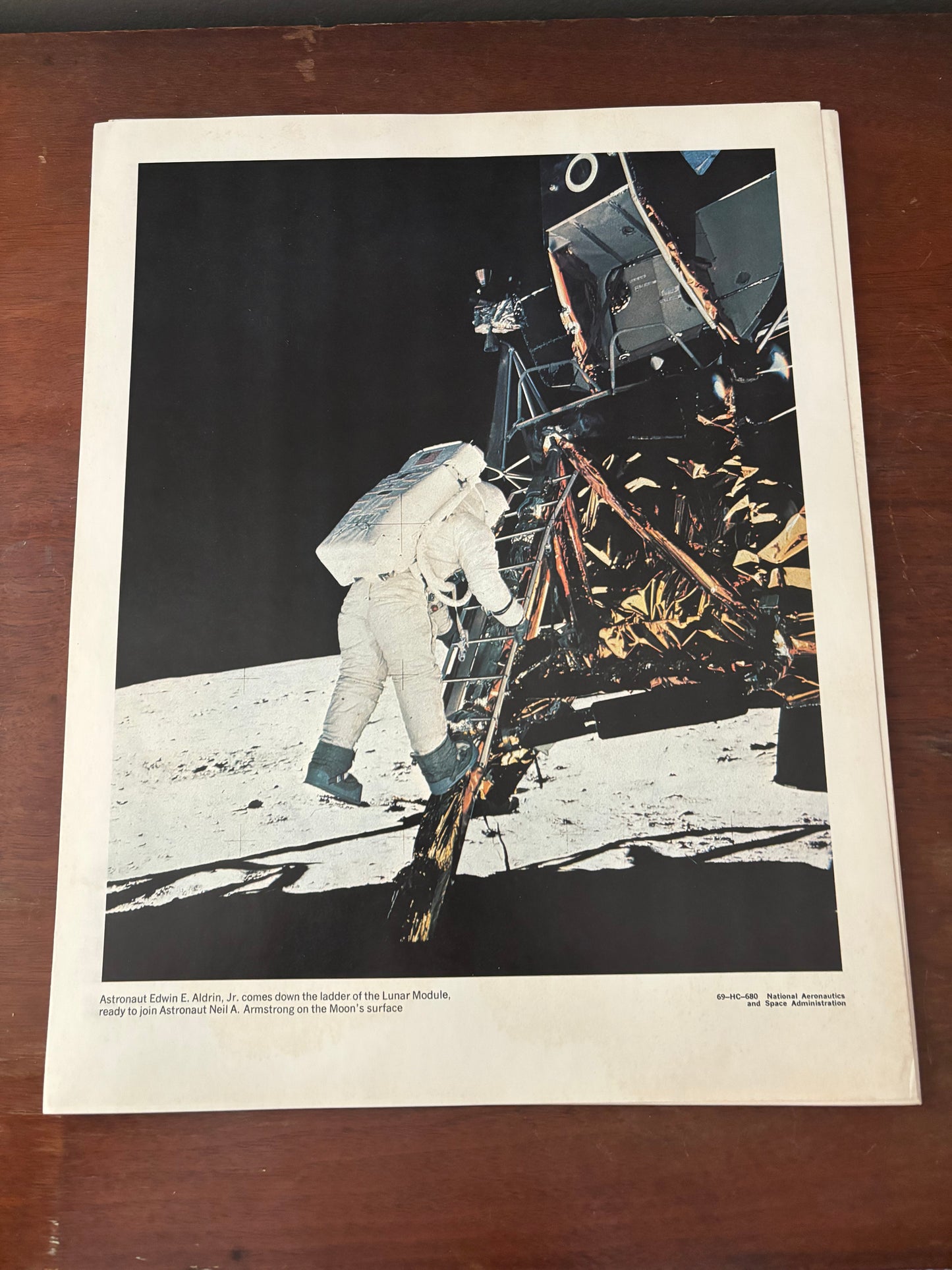 Vintage 1969 NASA Moon Landing Photo Print Set