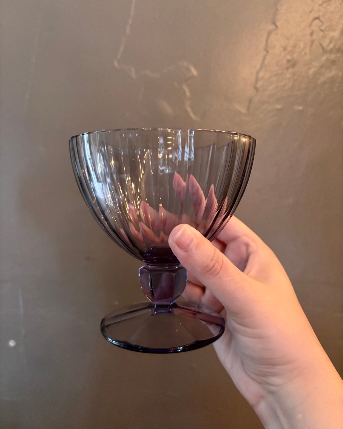 Vintage Purple Glass Sundae Cups