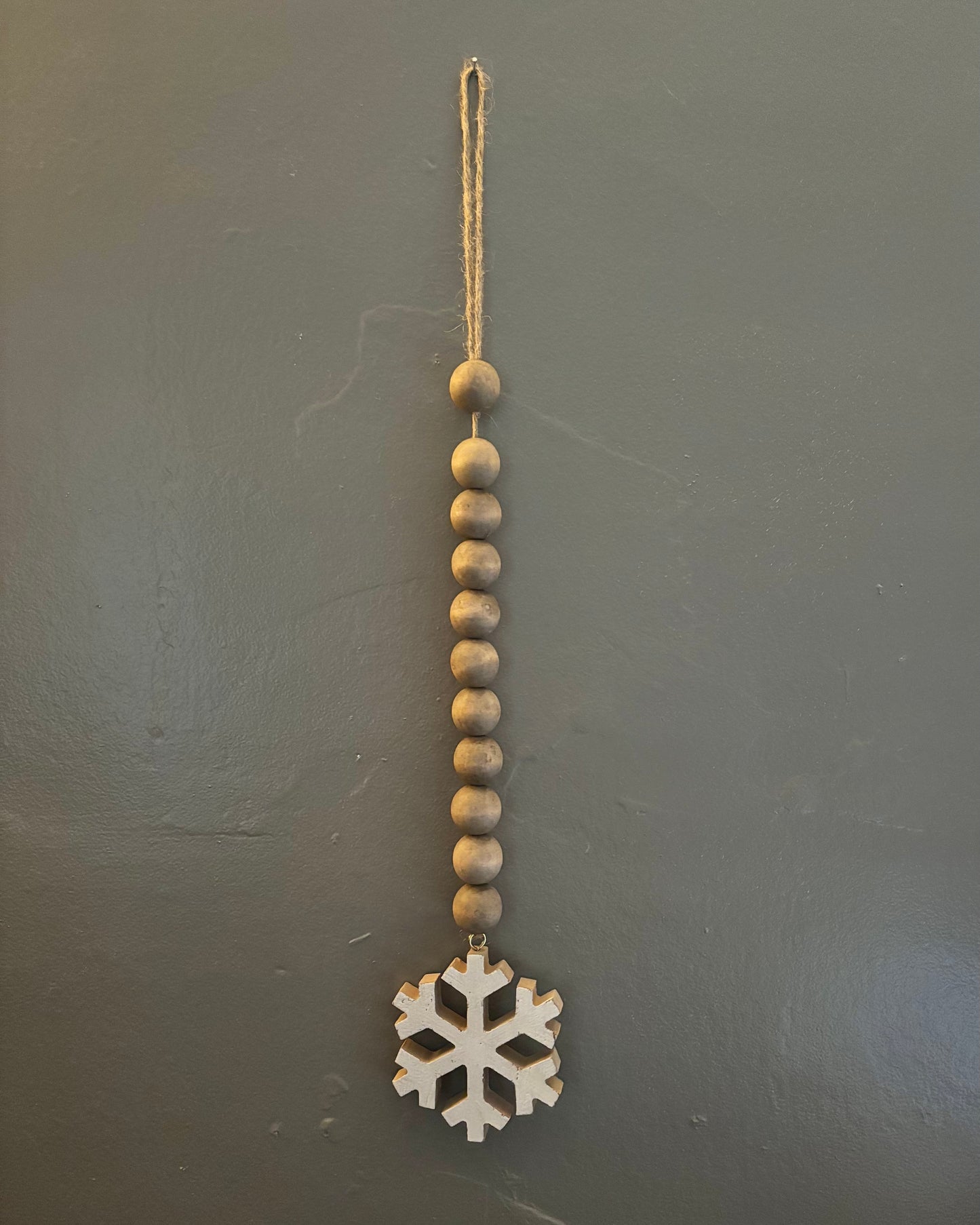 Wood Beaded Snowflake Garlands