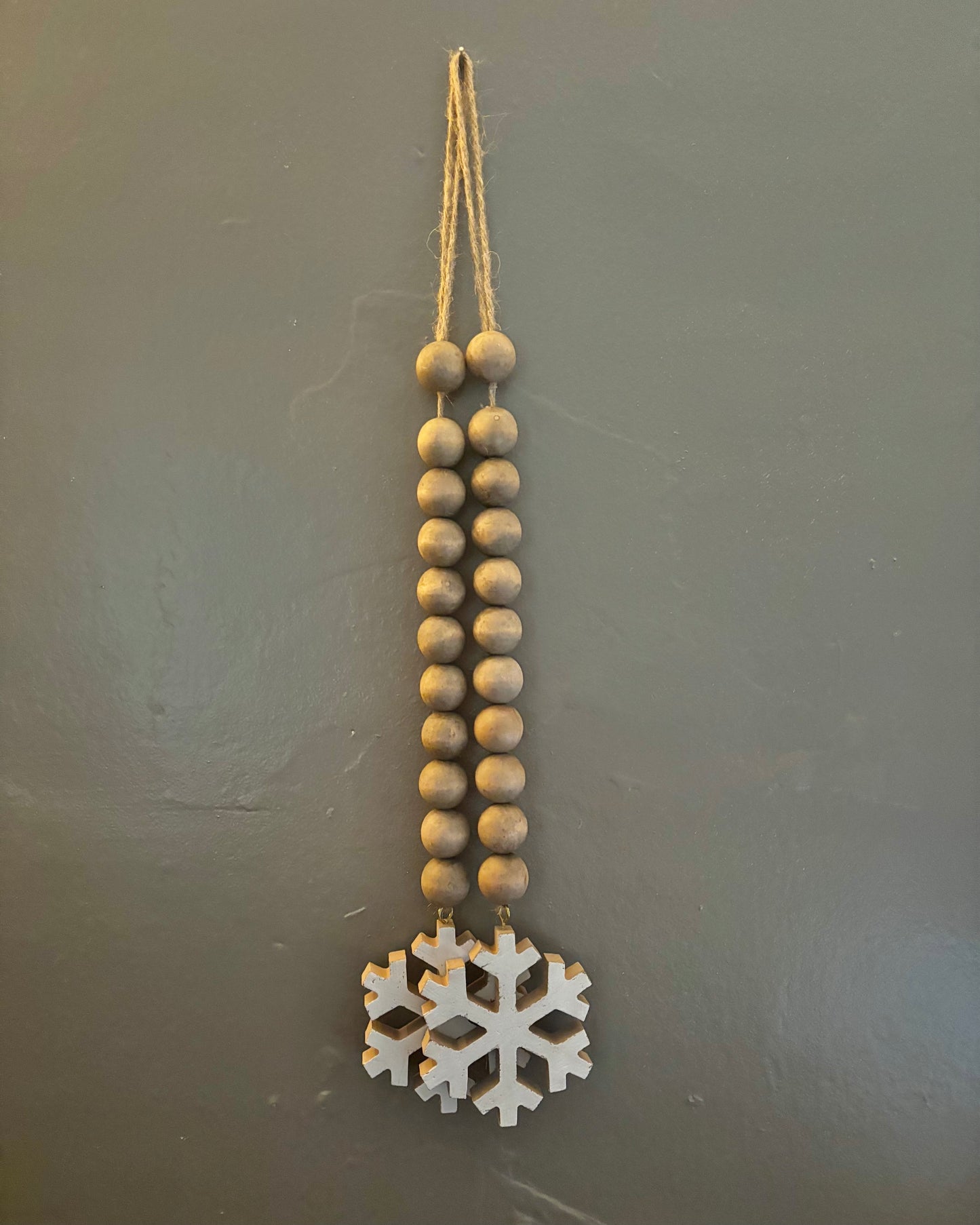 Wood Beaded Snowflake Garlands