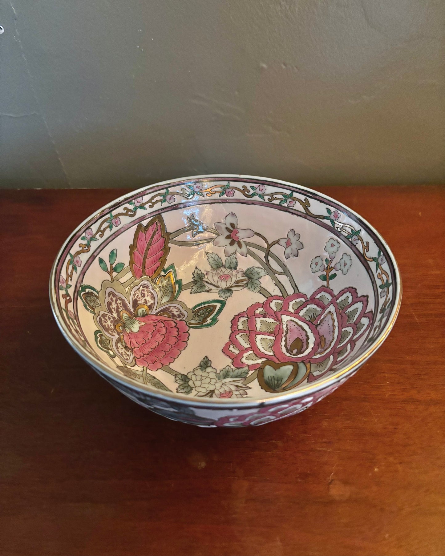 Vintage Hand Painted Chinoiserie Bowl