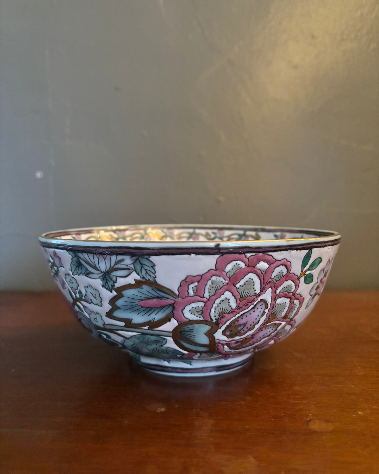 Vintage Hand Painted Chinoiserie Bowl