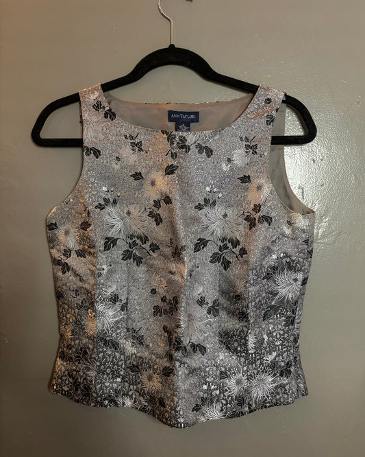 Vintage Ann Taylor Silk Blend Floral Tank