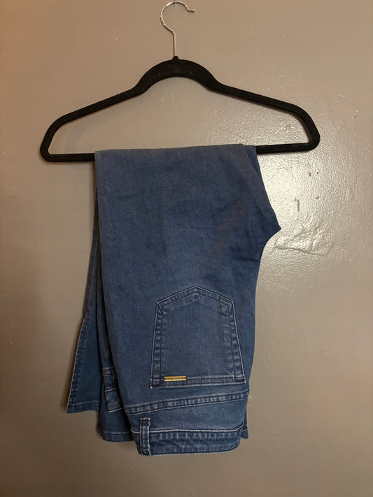 Vintage Michael Kors Split Wide Leg Cropped Blue Denim