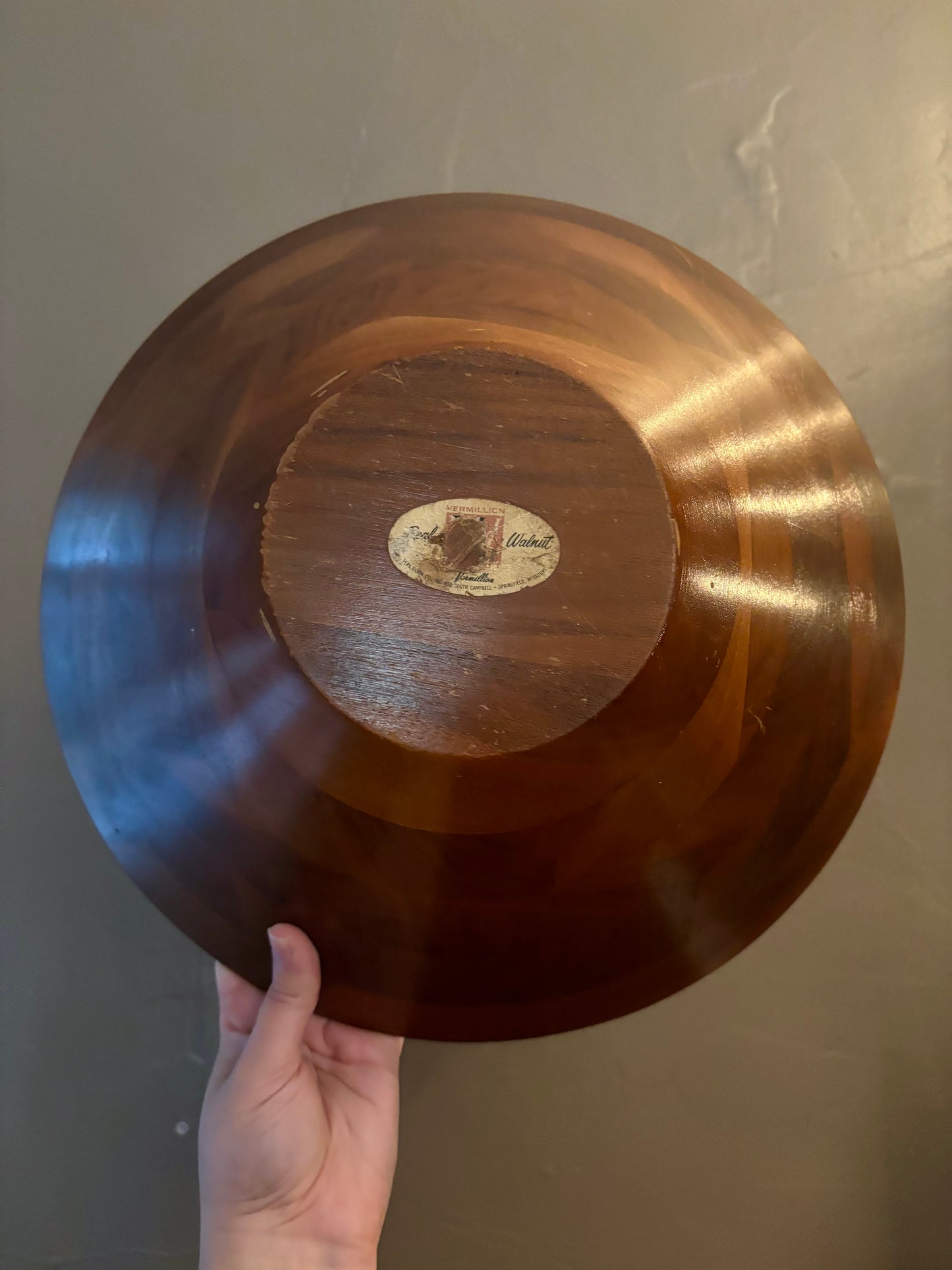 Vintage Walnut Salad Bowl