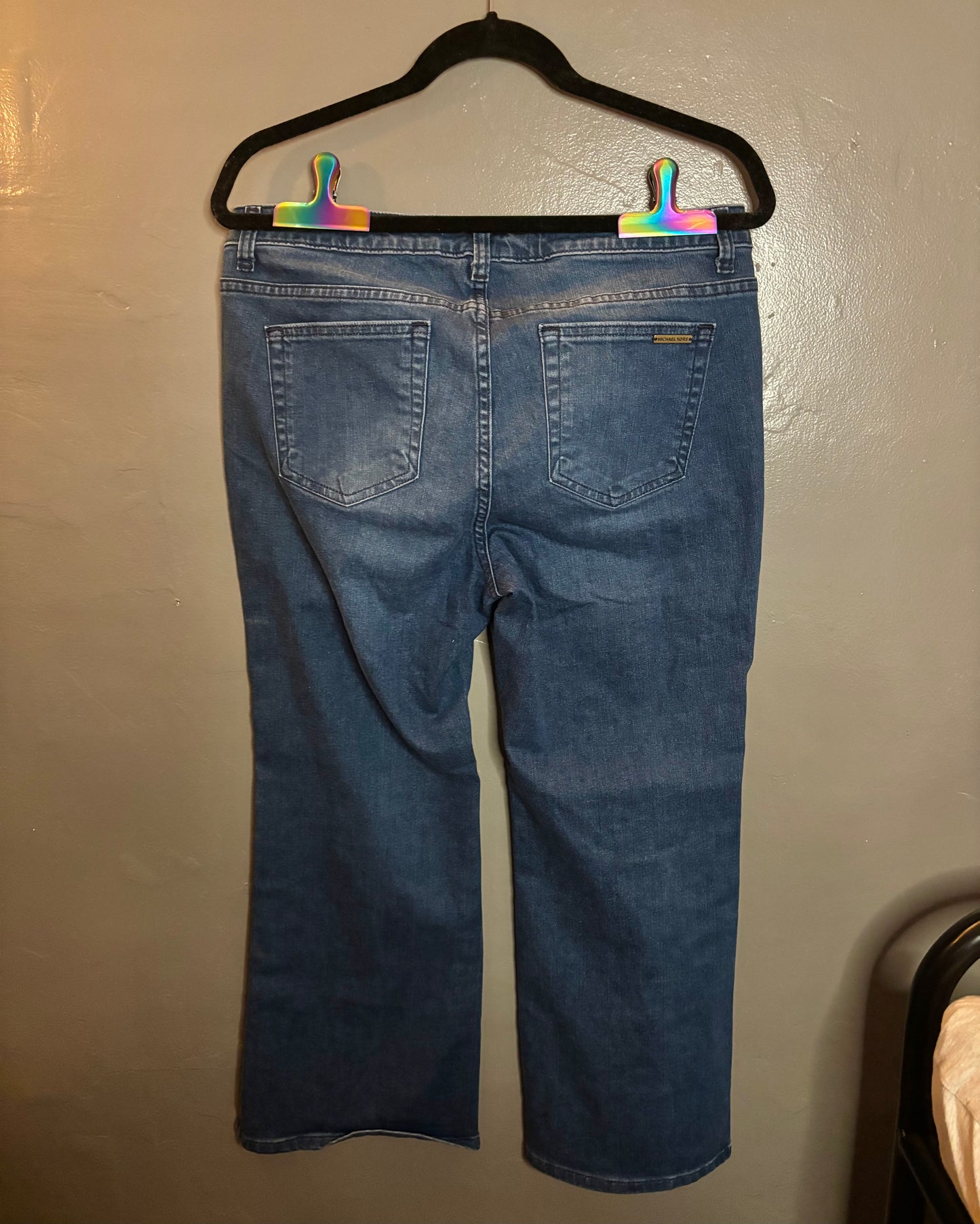 Vintage Michael Kors Split Wide Leg Cropped Blue Denim