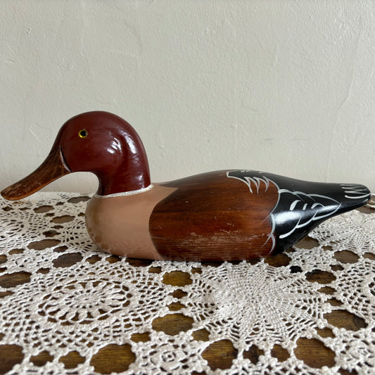 Vintage Hand Painted Wood Duck