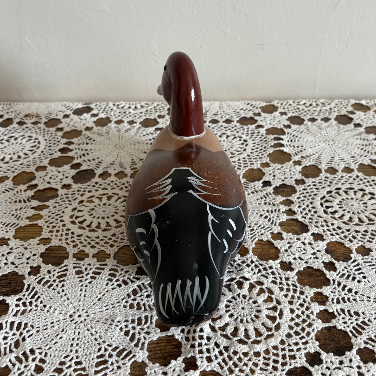 Vintage Hand Painted Wood Duck