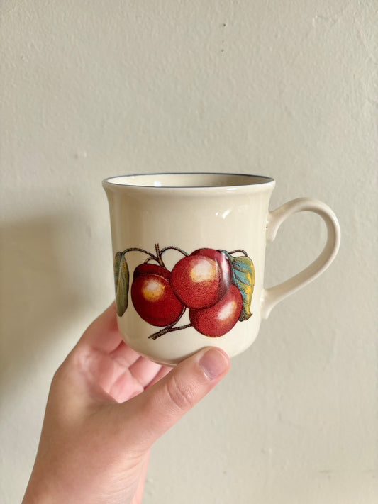 Vintage Staffordshire Cherry Mugs