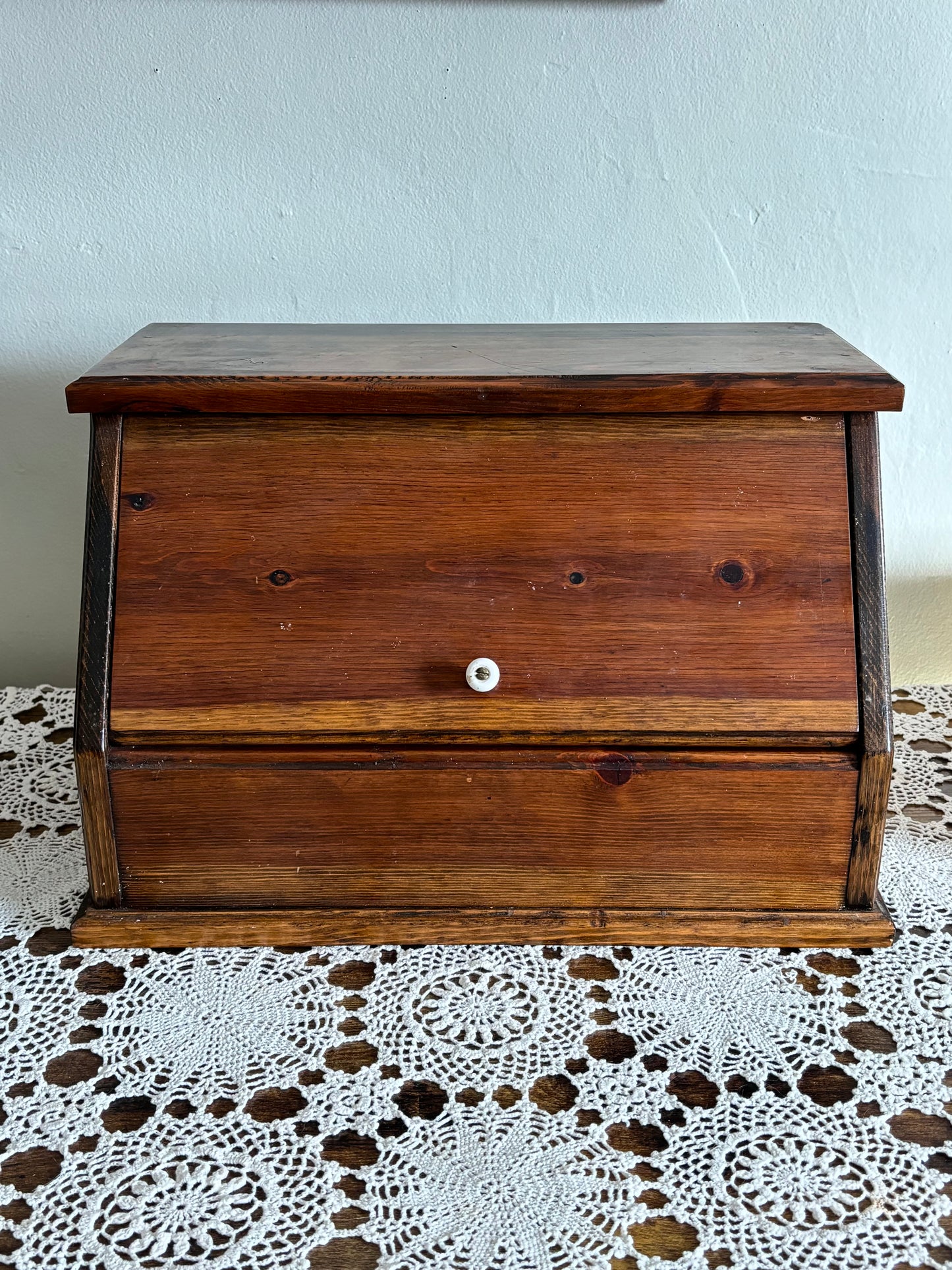 Vintage Wood Bread Box