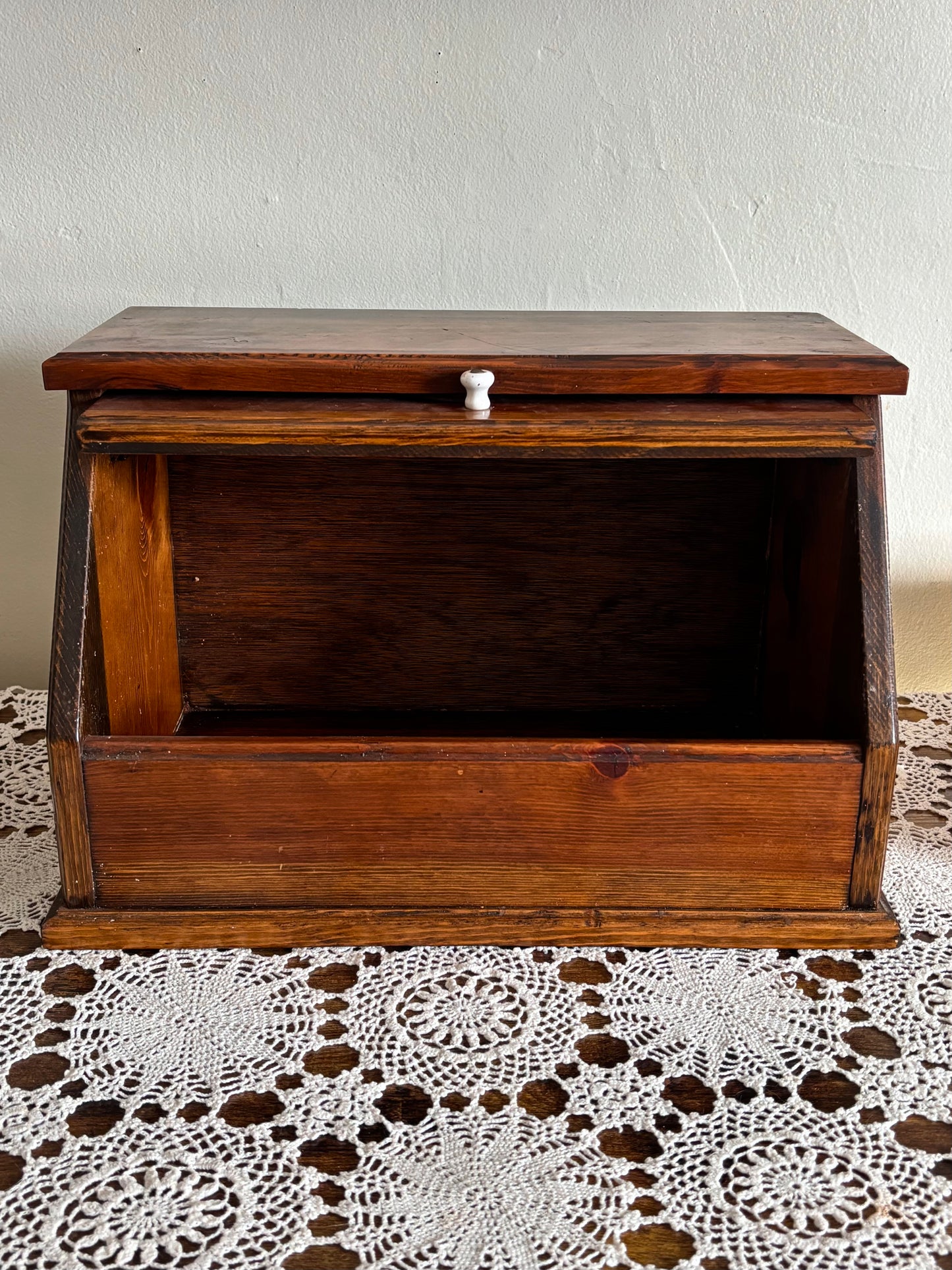 Vintage Wood Bread Box