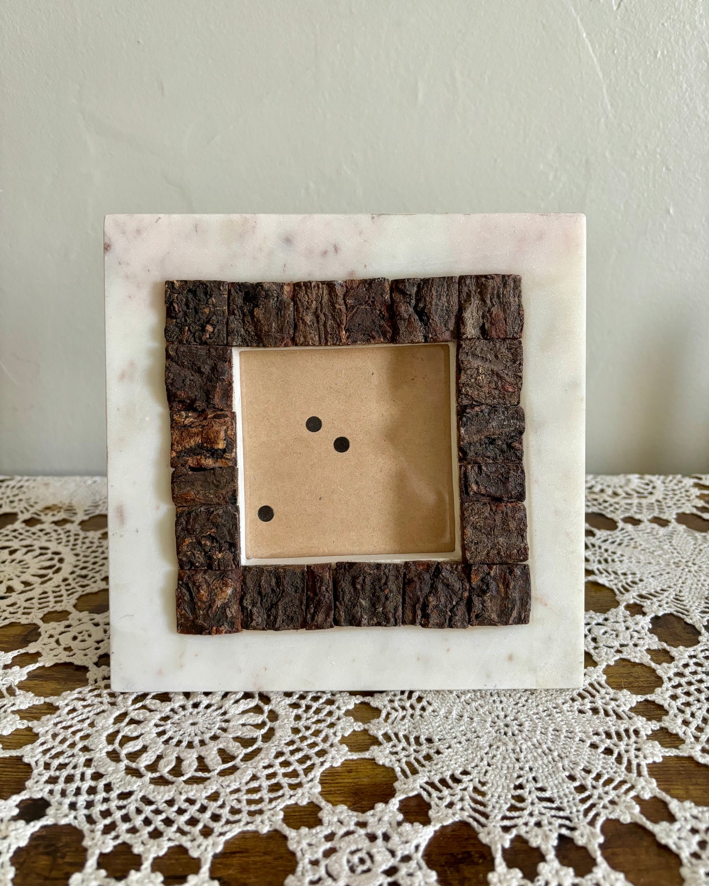 Marble & Live Wood Frame