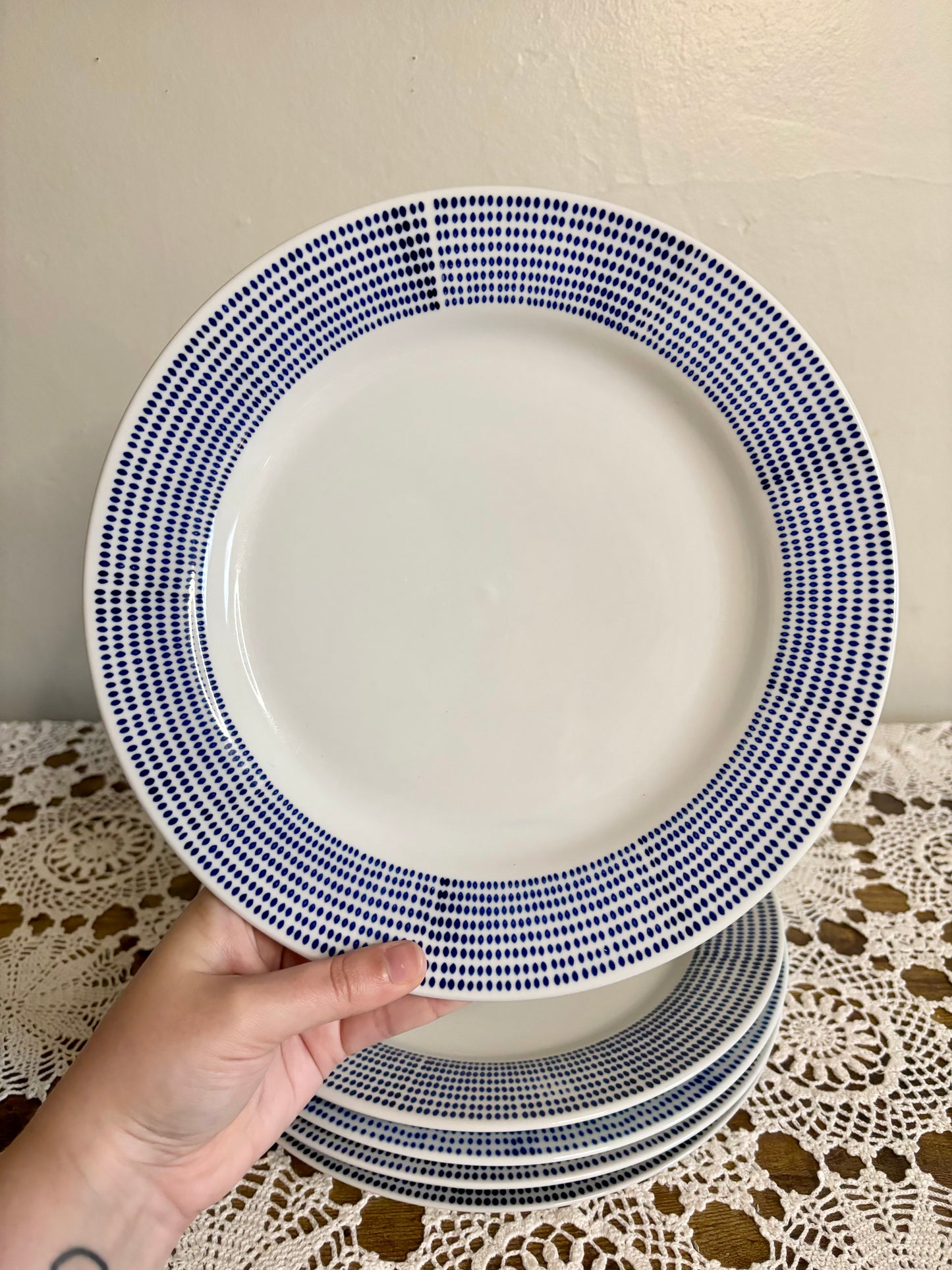 West Elm Dotted Salad & Dinner Plates