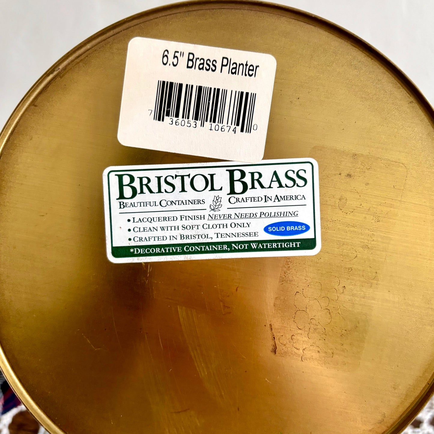 Medium Brass Planter