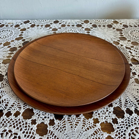 Vintage Japanese Wood Plates