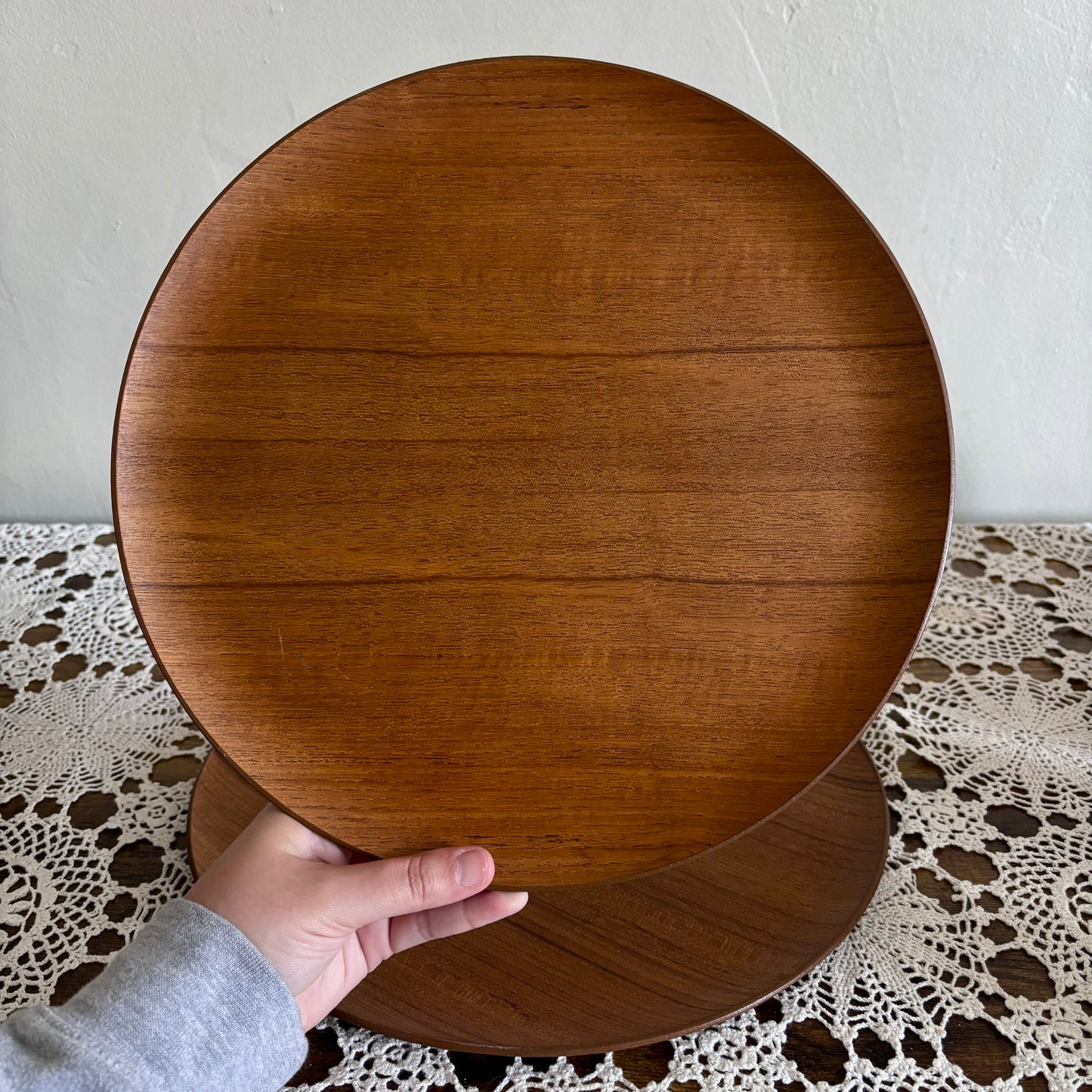 Vintage Japanese Wood Plates