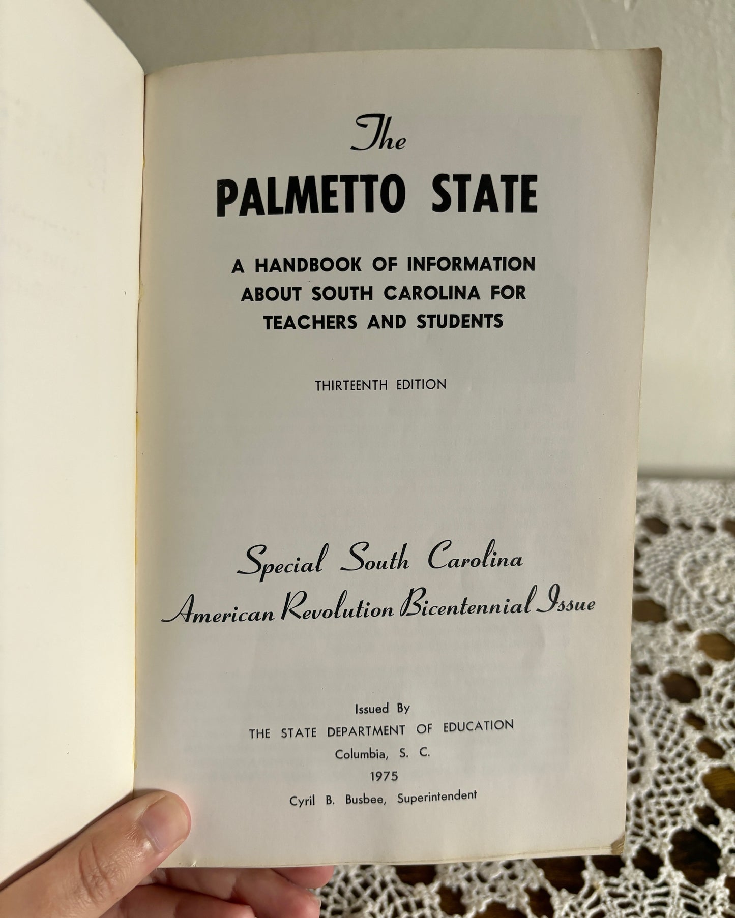 Vintage South Carolina Handbook