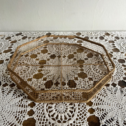 Gold Wire Mesh Tray