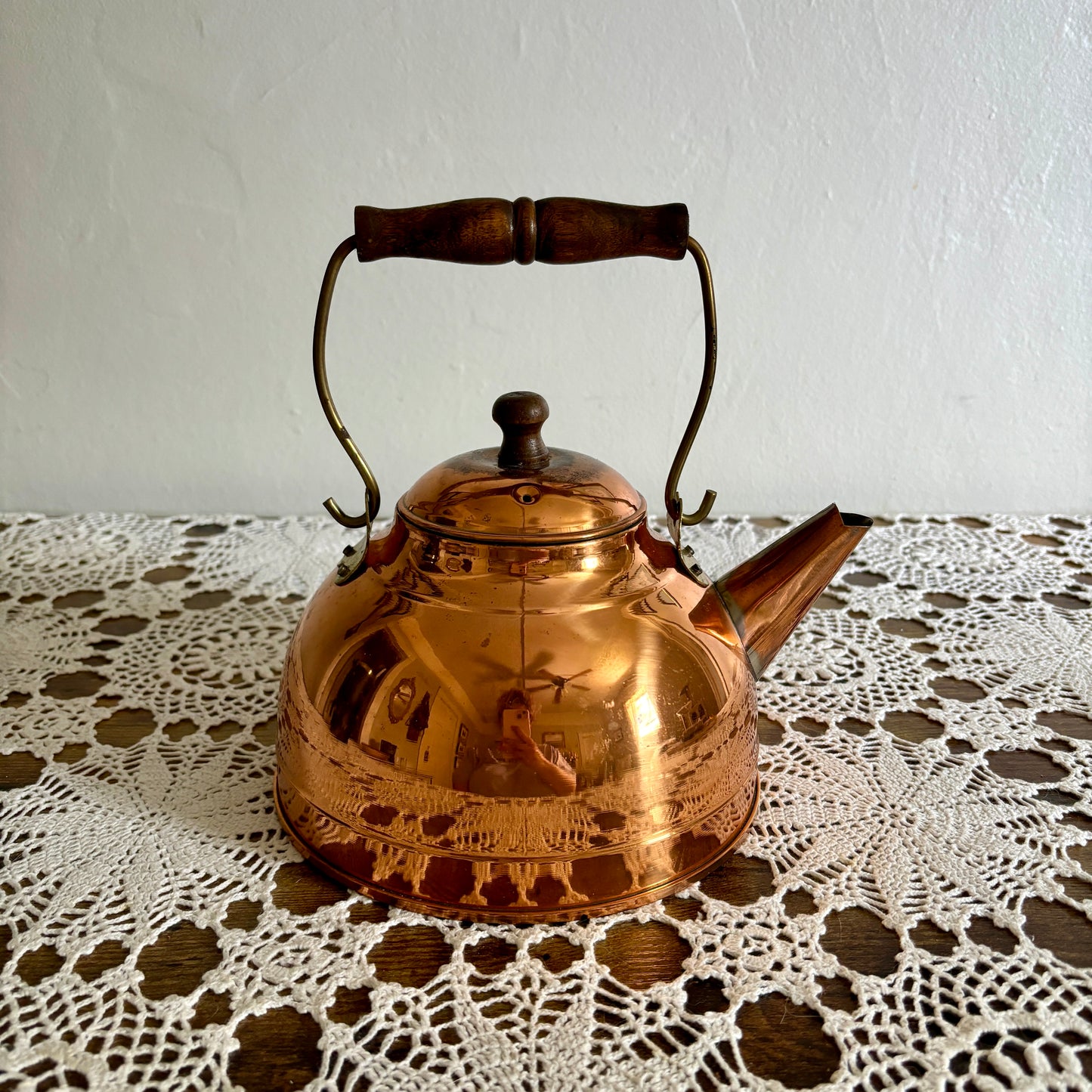 Vintage Copper Tea Kettle