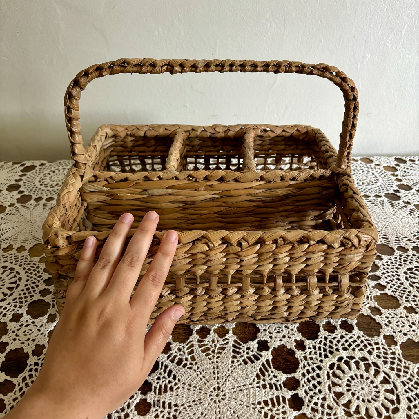 Wicker Utensil Basket