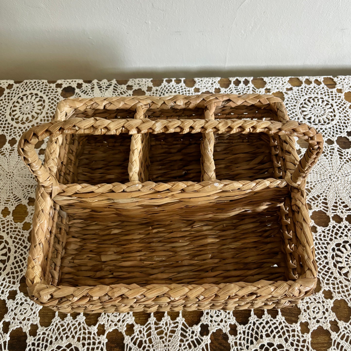 Wicker Utensil Basket