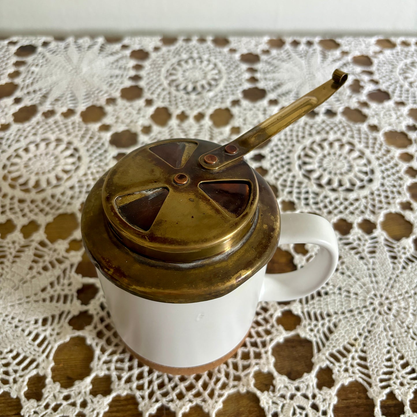 Vintage Brass Beverage Lid