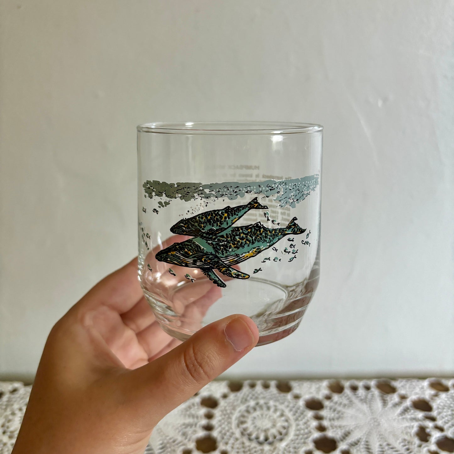 Vintage Humpback Whale Glass