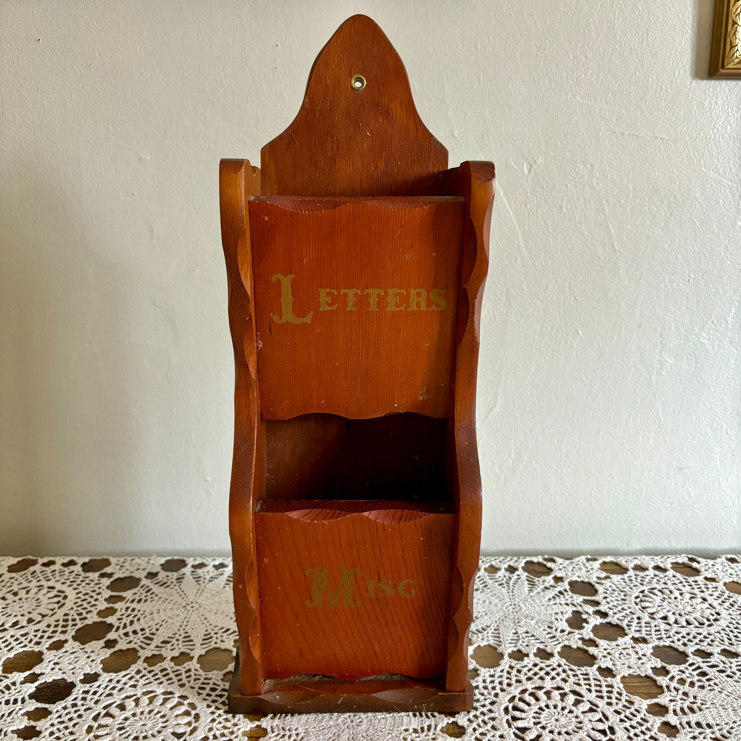 Vintage Wood Letter Box