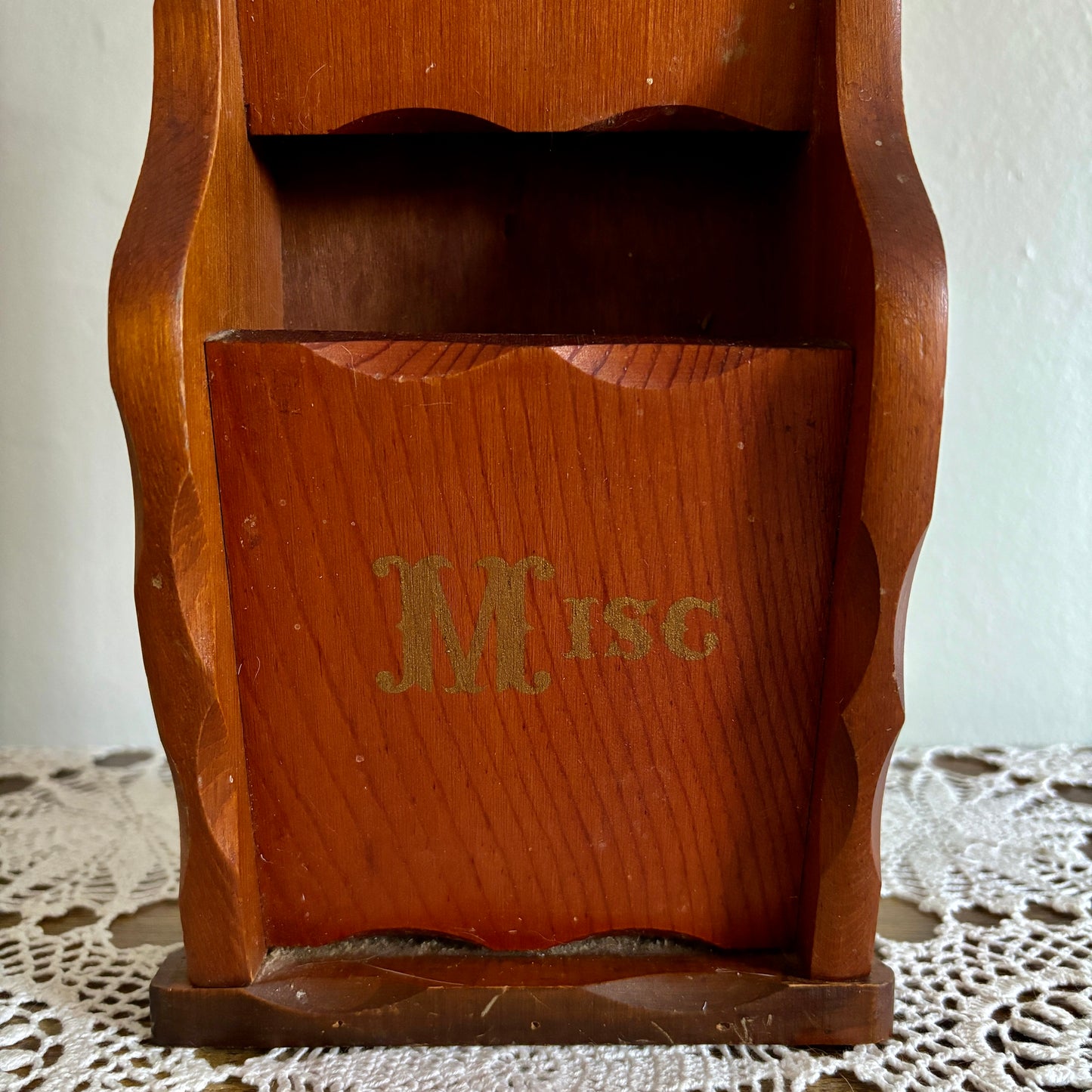 Vintage Wood Letter Box