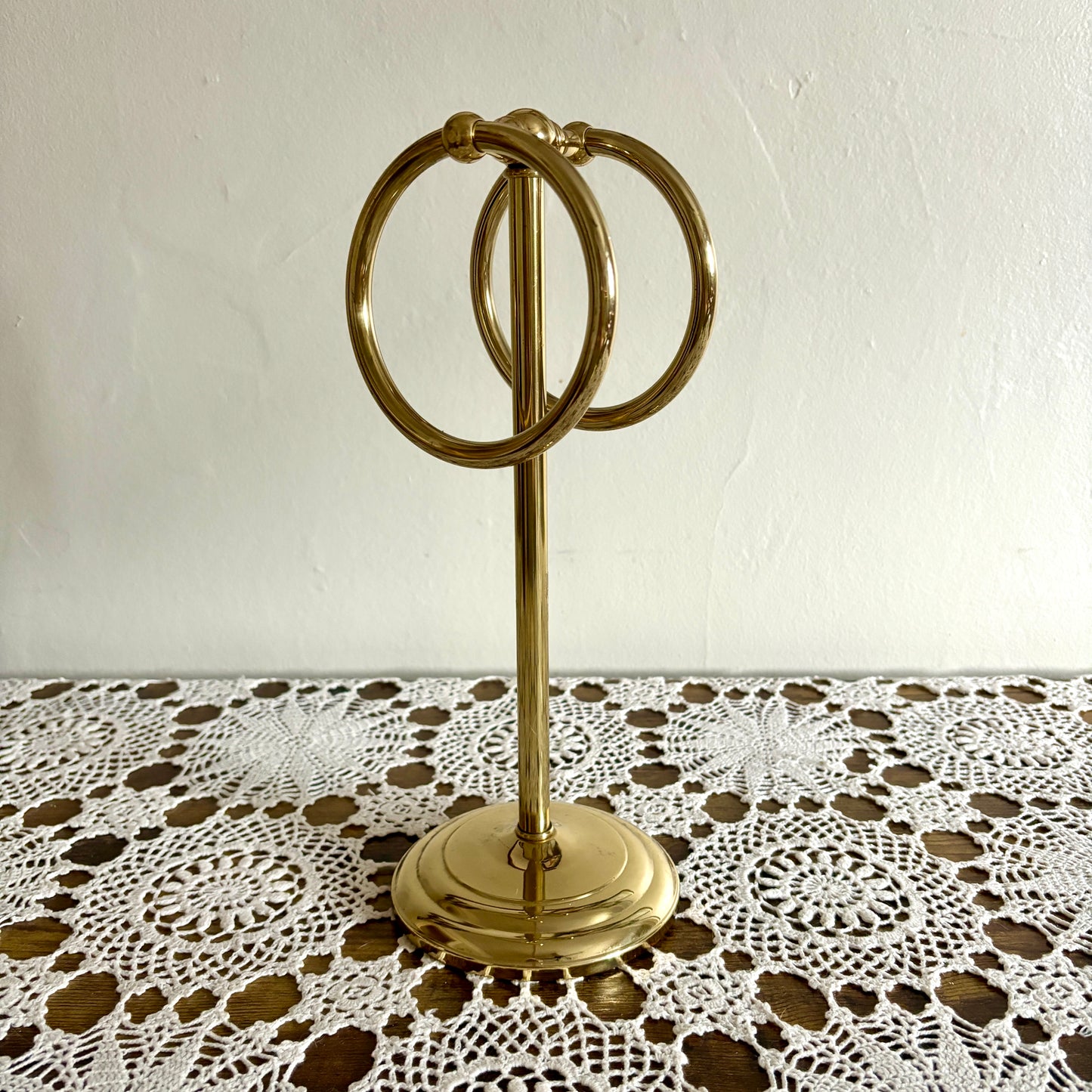 Vintage Solid Brass Hand Towel Holder