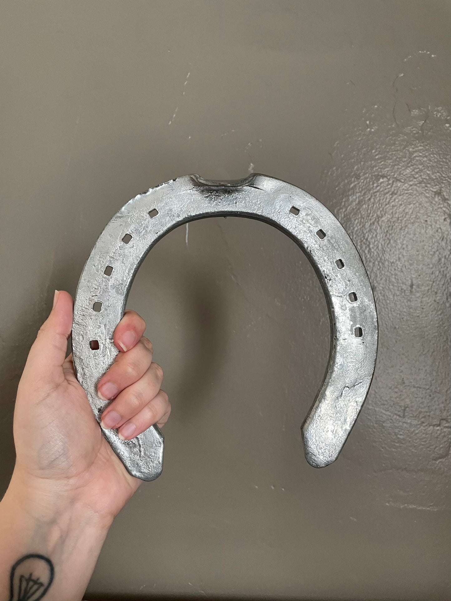 Large Silver Draft Horseshoe