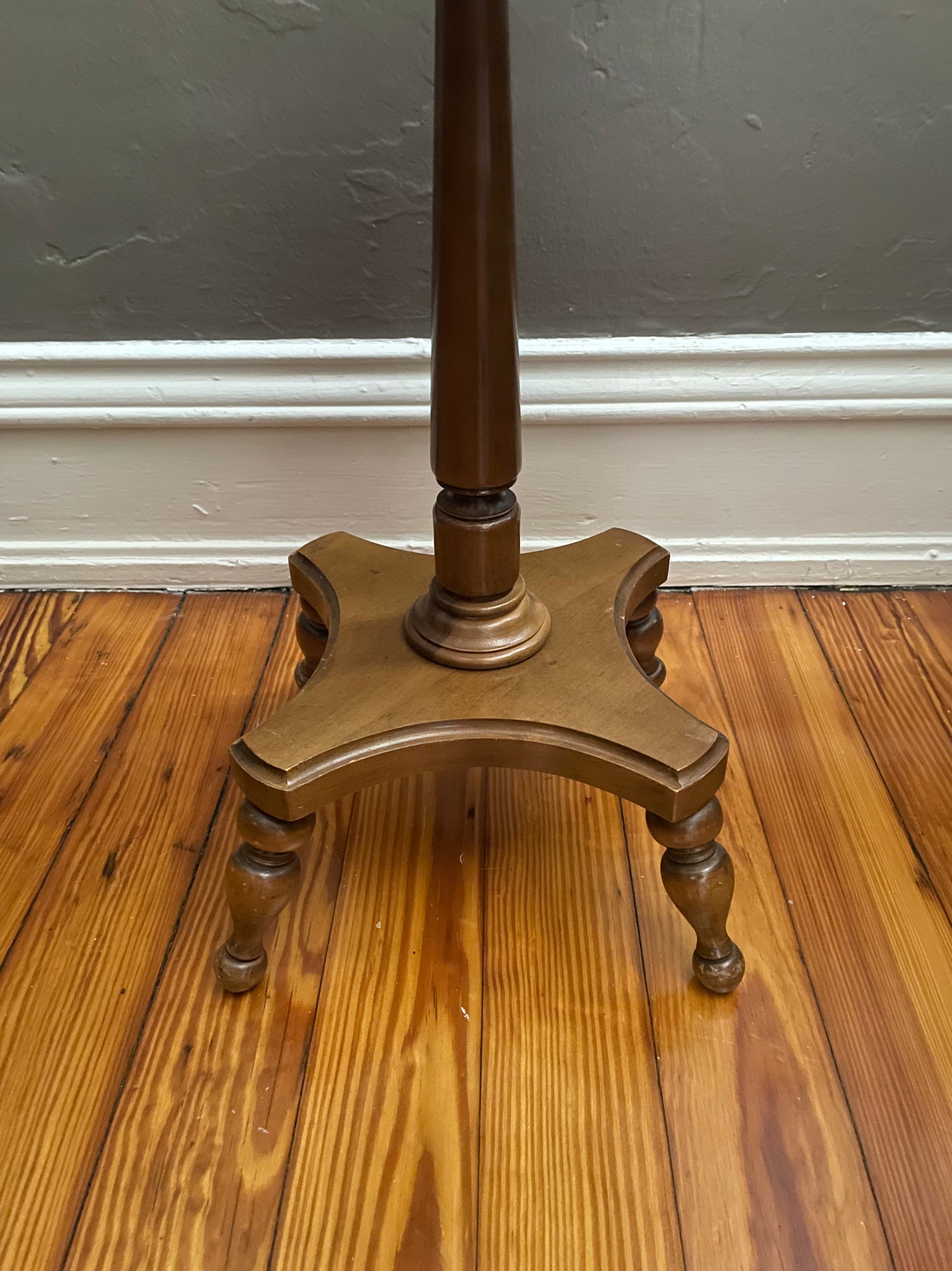 Vintage Wood & Stone Side Table