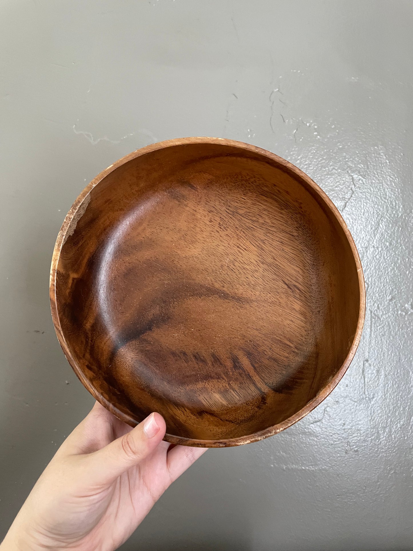 Set of Two Wood Salad Bowls