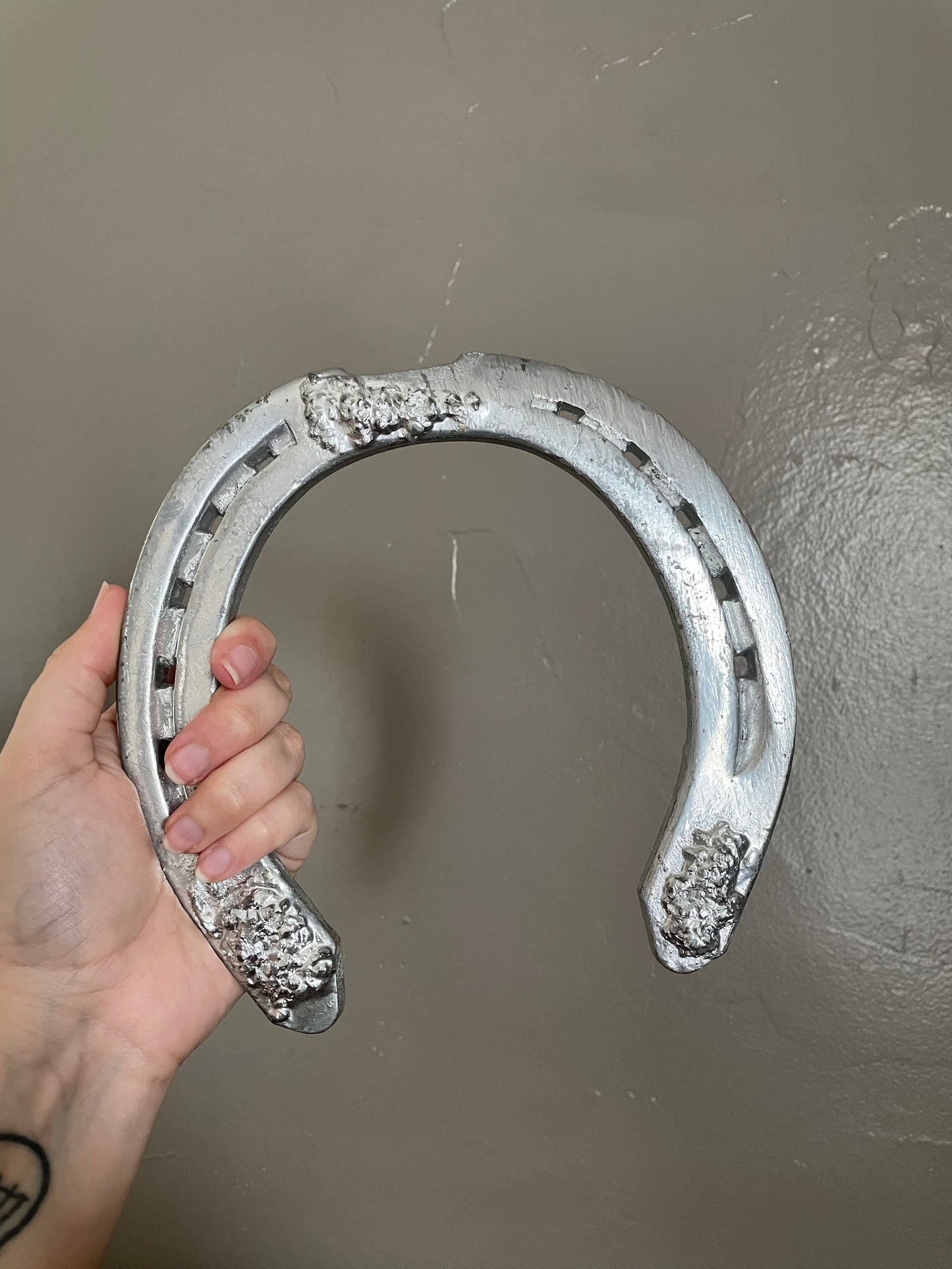 Large Silver Draft Horseshoe