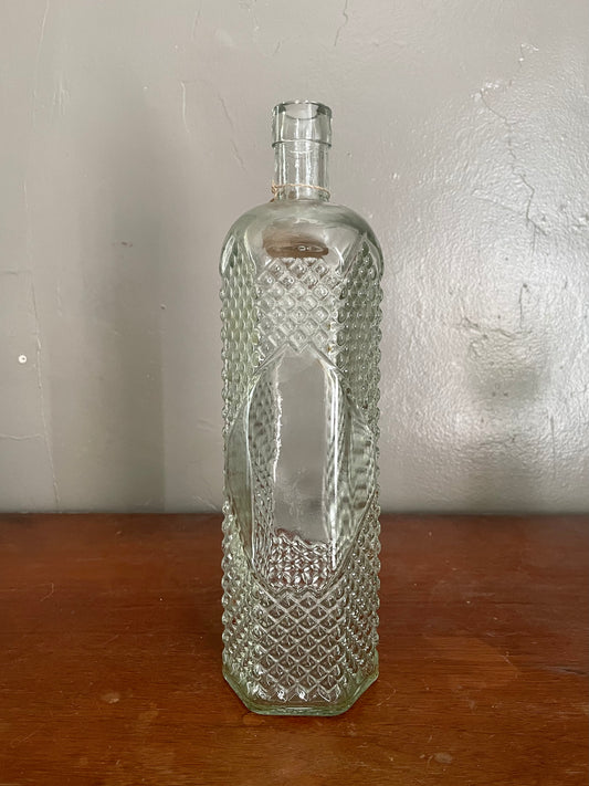 Faceted Glass Bottle