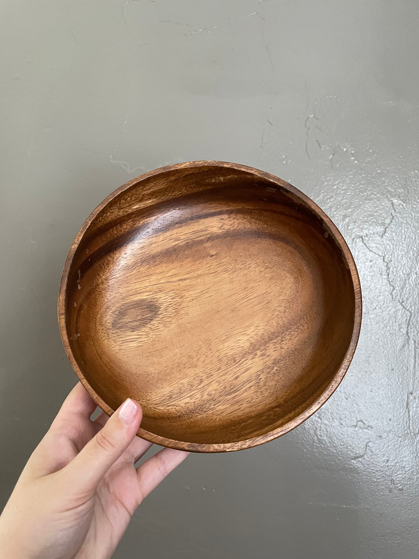 Set of Two Wood Salad Bowls