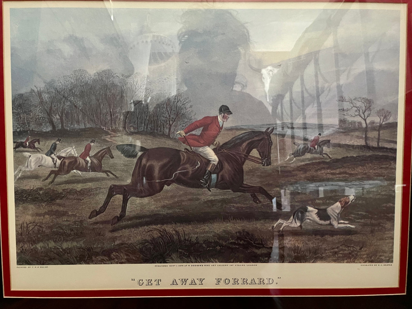 Vintage Framed “Get Away Forrard” by TNH Walsh and EG Hester