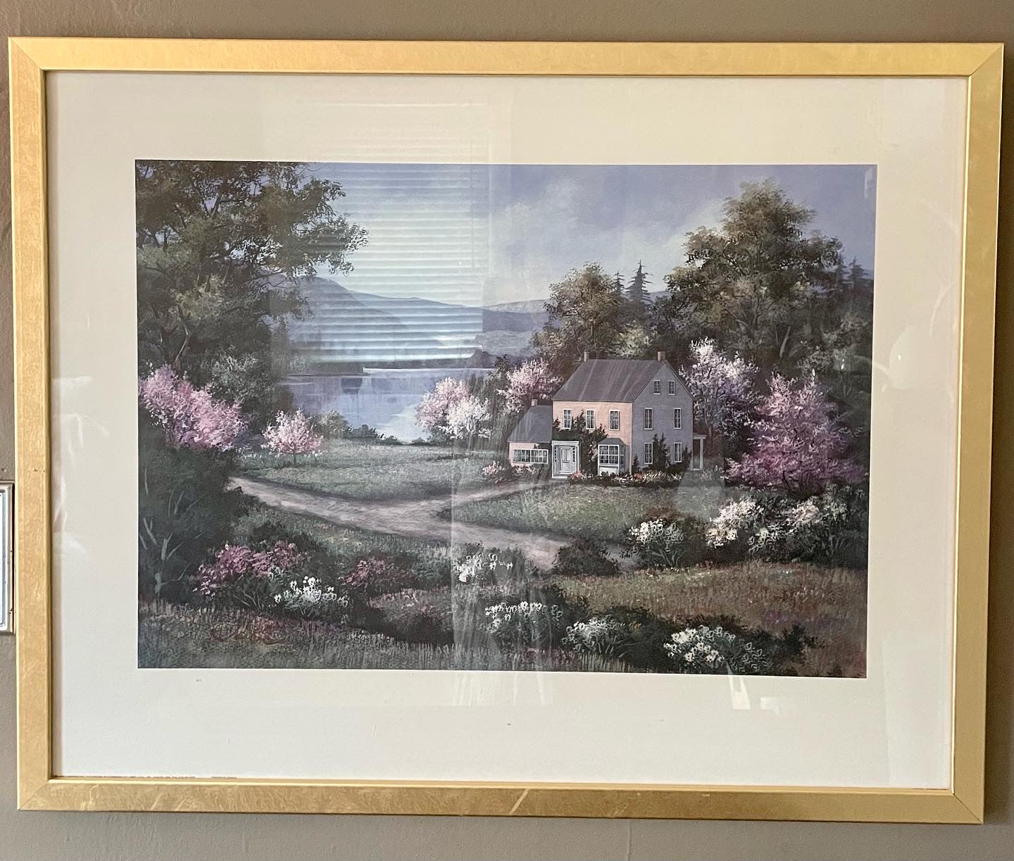 Framed Floral Countryside Cottage Print