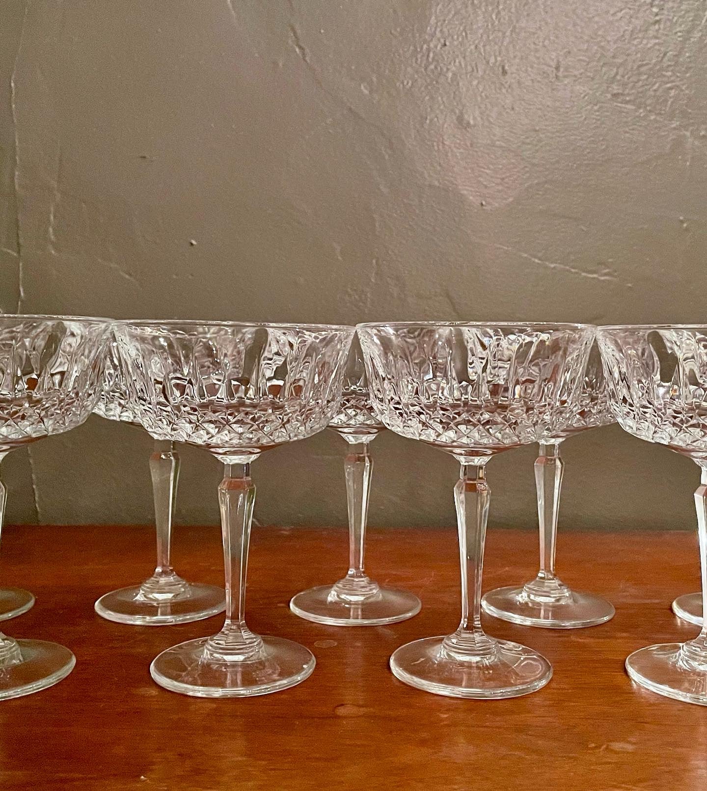 Crystal Cut Cocktail Glasses