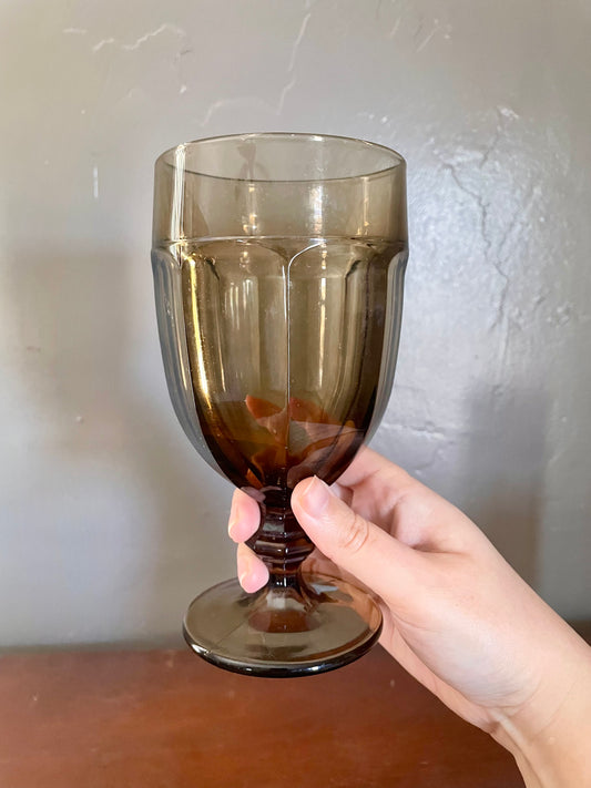 Mocha Glass Goblets