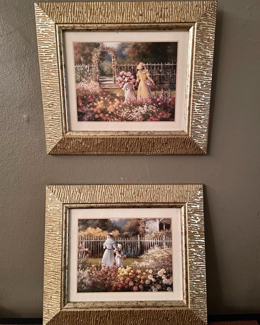 Pair of Framed Mother & Daughter Prints